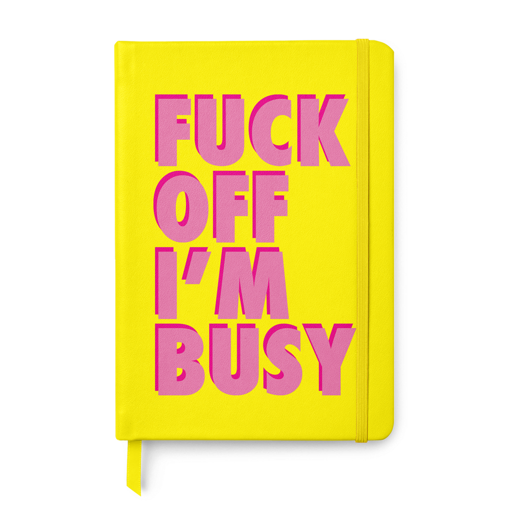 Fuck off I'm Busy Leather Style Notebook #2 image